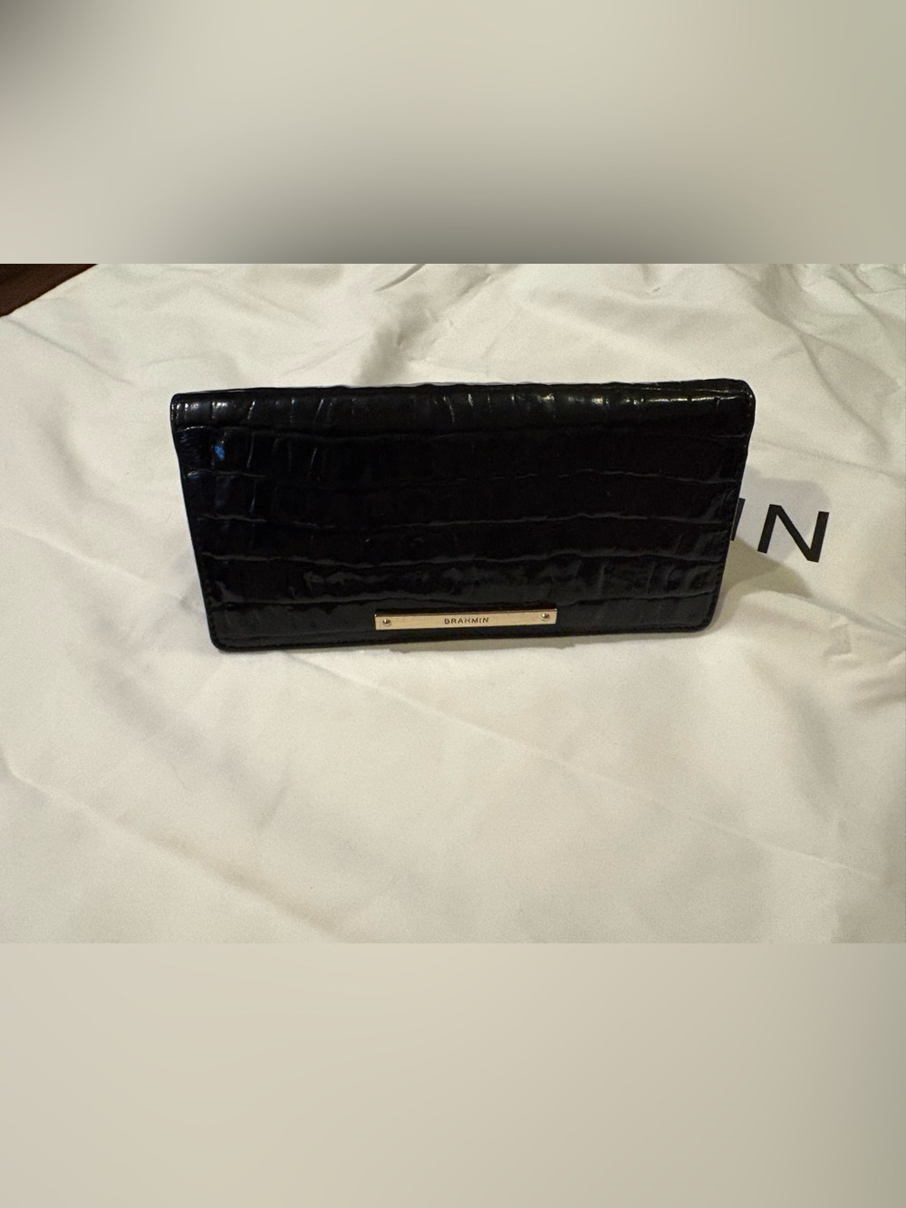 Brahmin Ady Black Barrow-Matte Wallet